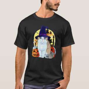 T-shirt Exotic Shorthair Chat Mignon Halloween Sorcière Ci