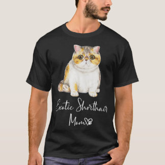 T-shirt Exotique Cheveux courts Maman mignonne Chat Mère K