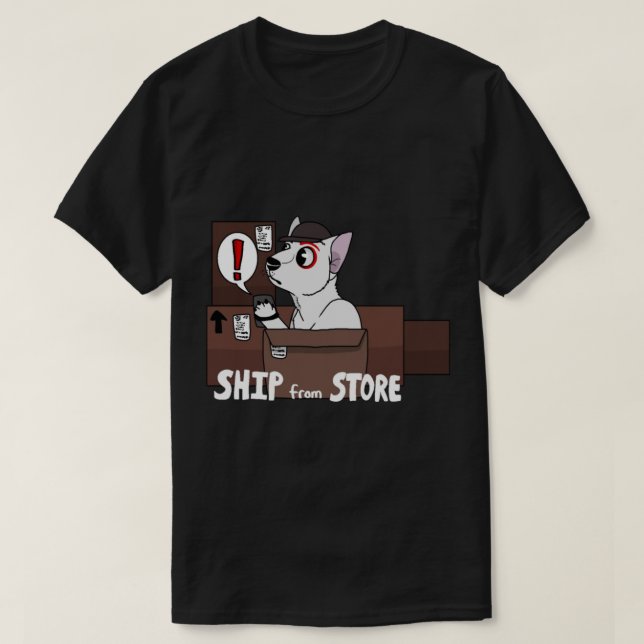 T-shirt Expédition à partir de l'équipe de magasin (Design devant)