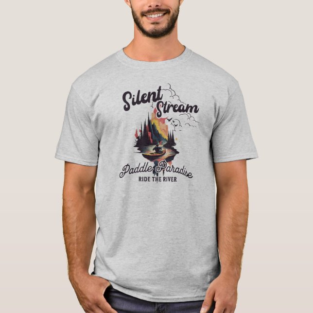 T-shirt Expédition de rivière sauvage, Kayak amateurs Tee (Devant)