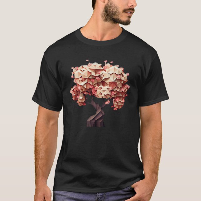 T-shirt Experience the Magic of Cherry Blossoms Poly Vecto (Devant)