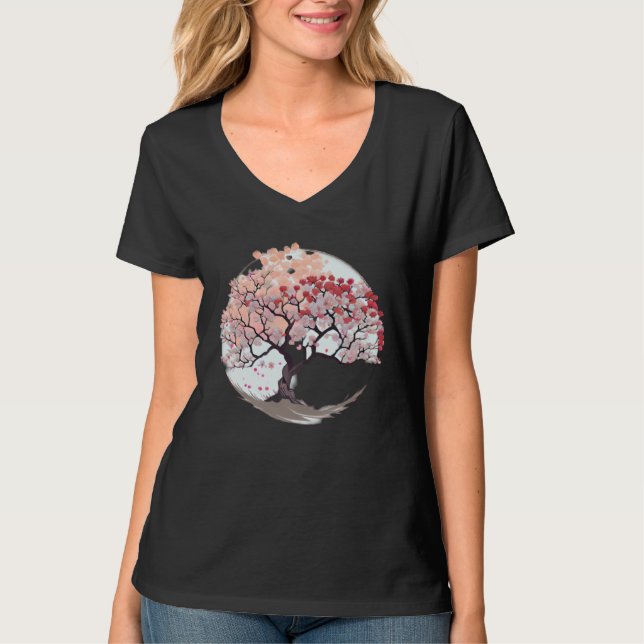 T-shirt Experience the Wonder of Nature with a Cherry Blos (Devant)