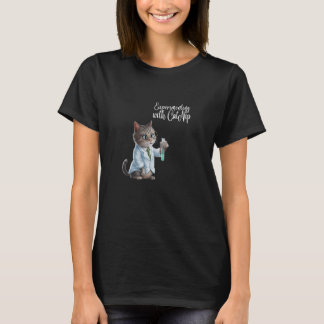 T-shirt Expérimentation avec l'herbe à chat Drôle de conce