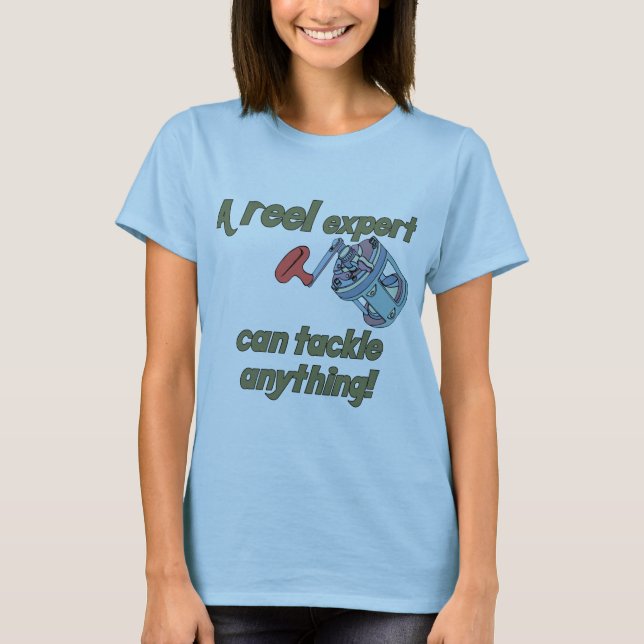 T-shirt Expert en bobines de pêche (Devant)