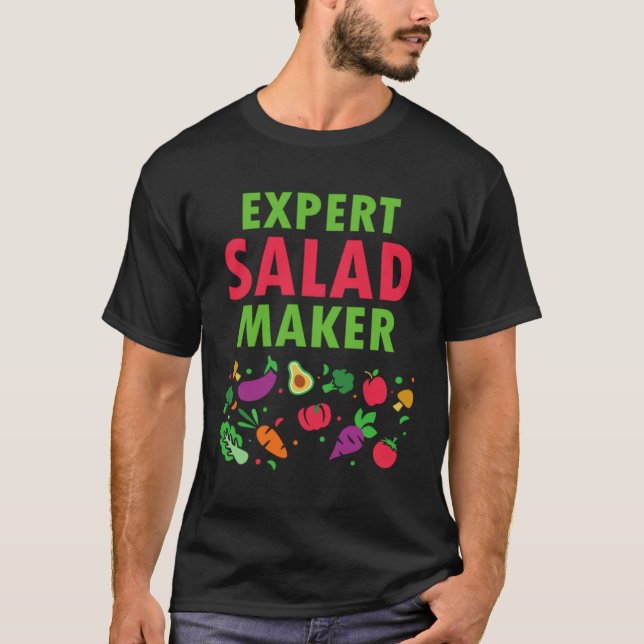 T-shirt Expert Salad Maker Healthy Chef Vegetable (Devant)