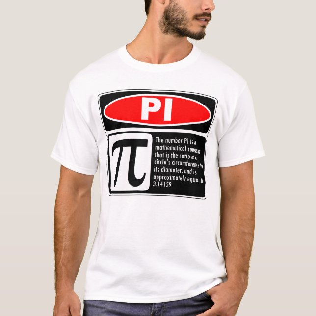 T-shirt Explication de pi (Devant)