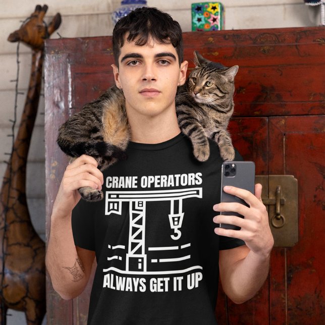 T-shirt Exploitant de grue drôle, chantier de construction (Créateur téléchargé)