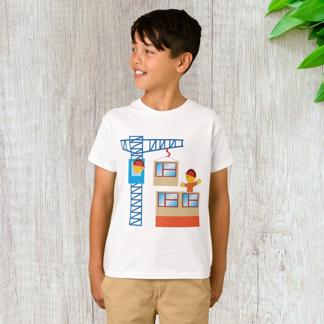 T-shirt Exploitant De Grue Et Travailleur De Construction (Créateur téléchargé)