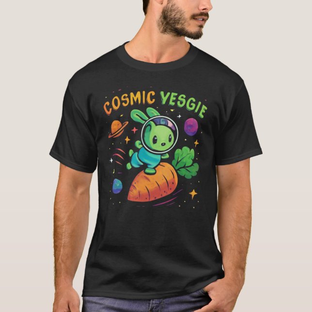 T-shirt Explorateur de légumes cosmiques - Astronaut Bunny (Devant)