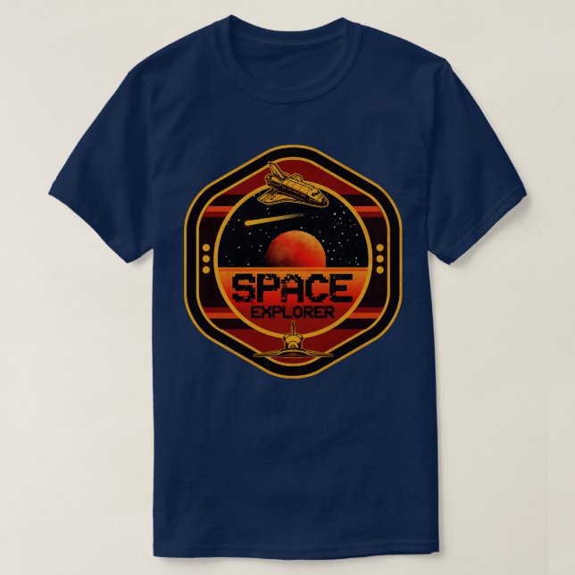 T-shirt Explorateur d'espace rétro (Design devant)