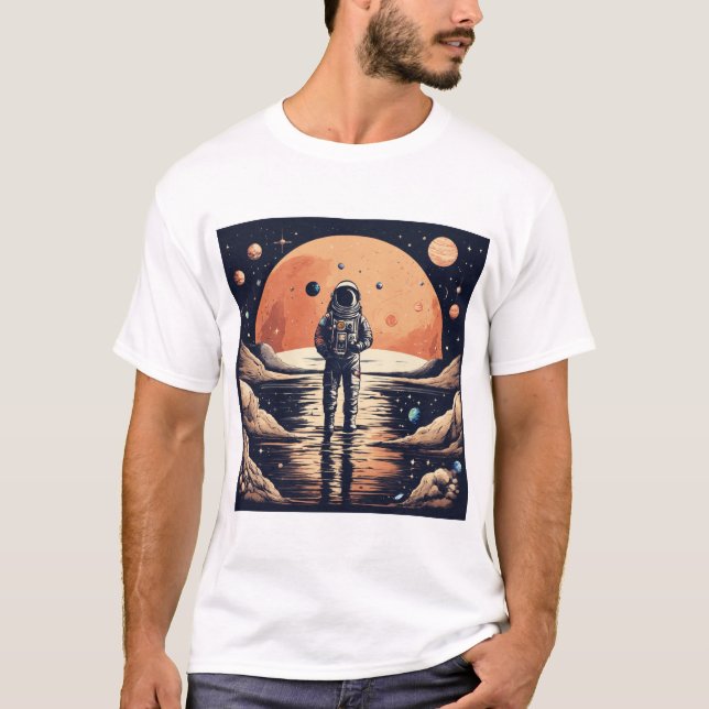 T-shirt Explorateur galactique : Voyage au-delà des étoile (Devant)