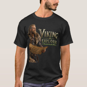 T-shirt Explorateur Viking Découvrant Le Monde Norse Vegvi