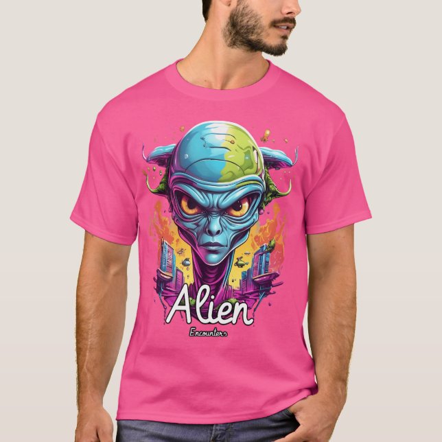 T-shirt Exploration des merveilles extraterrestres - Les F (Devant)