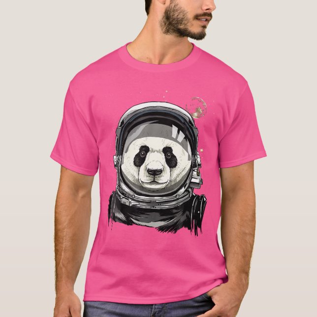 T-shirt Exploration spatiale de l'astronaute Panda (Devant)