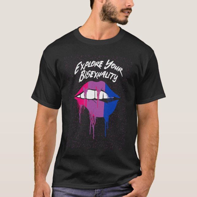T-shirt Explore Your Bisexuality Bisexual LGBTQ Bi Pride (Devant)