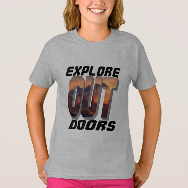 T-SHIRT EXPLORER LES PORTES EXTÉRIEURES (Devant)