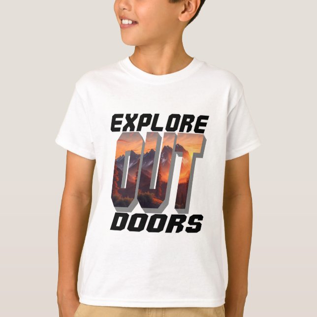 T-SHIRT EXPLORER LES PORTES EXTÉRIEURES (Devant)
