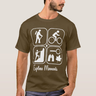 T-shirt Explorez la chemise de signes du Minnesota