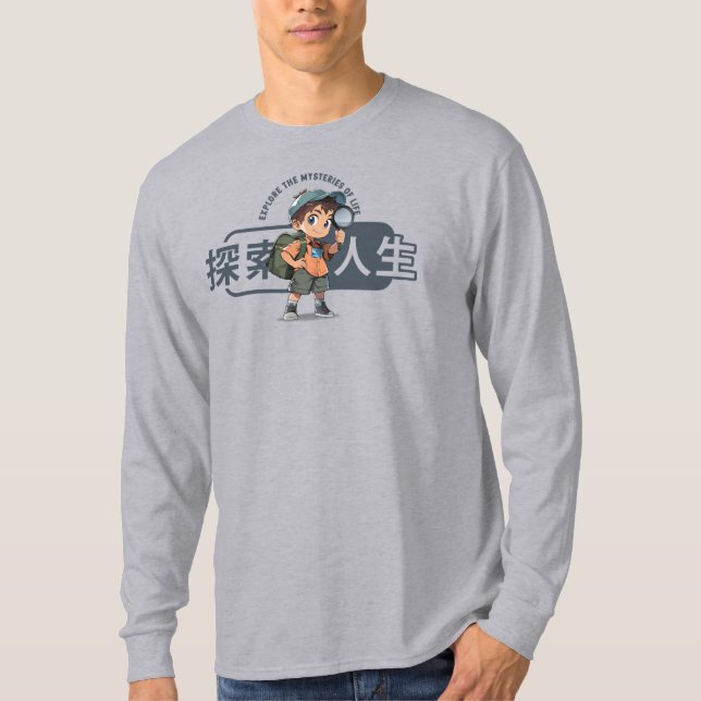 T-shirt Explorez la vie | Hommes Long Sleeve (Devant)