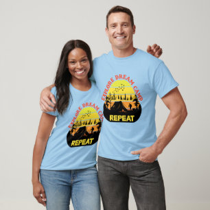 T-shirt Explorez le camp de rêve répéter l'art du mot