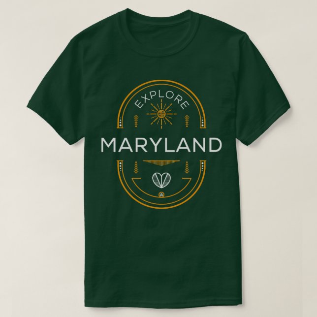T-shirt Explorez le design du Maryland (Design devant)