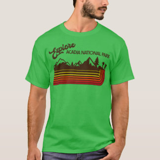 T-shirt Explorez le parc national Acadia les années 7080s 