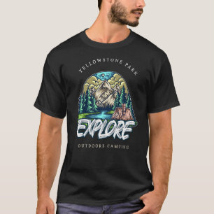 T-shirt Explorez le parc national Yellowstone Campi géogra