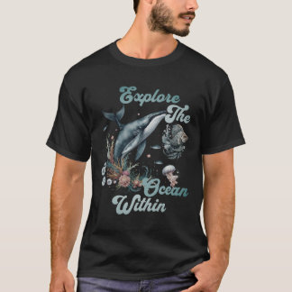 T-shirt Explorez l'océan à l'intérieur - Ocean Life Art