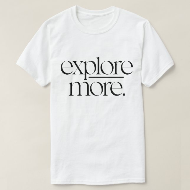T-shirt Explorez une Typographie d'aventure plus minimalis (Design devant)