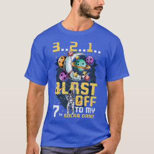 T-shirt Exploser À Ma 7e Orbite Solaire, 7e Anniversaire A