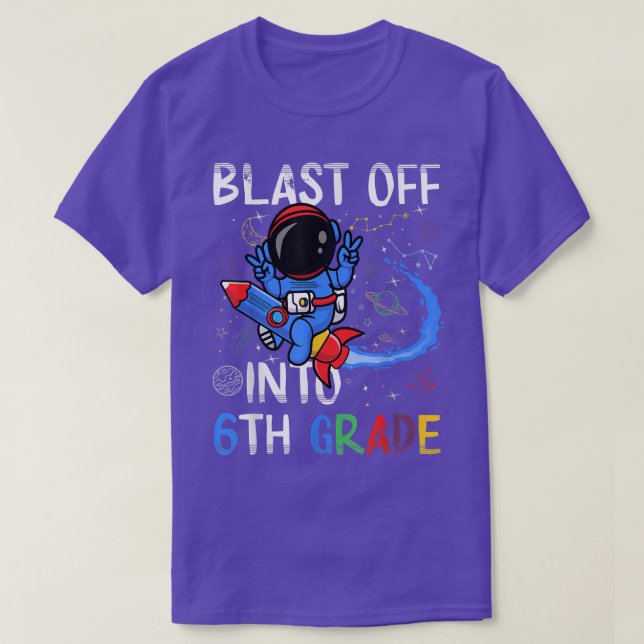 T-shirt Exploser En 6e Année Premier Jour De L'Espace Scol (Design devant)