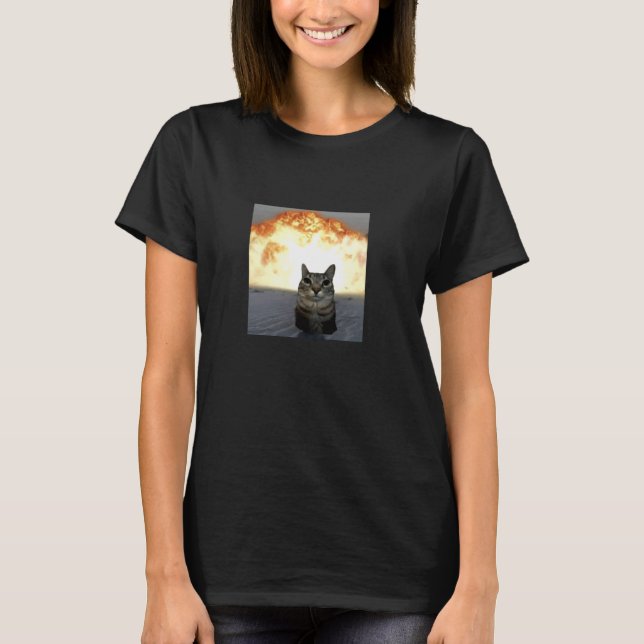T-shirt Explosion de chat idiot (Devant)