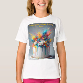 T-shirt Explosion de joie - Joyeux gâteau d'anniversaire