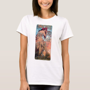 T-shirt Expo 1902 de marchands de chariot d'Alphones Mucha