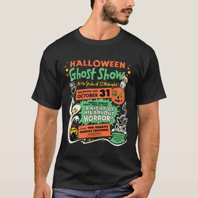 T-shirt Exposition 1950 de fantôme de Halloween (Devant)