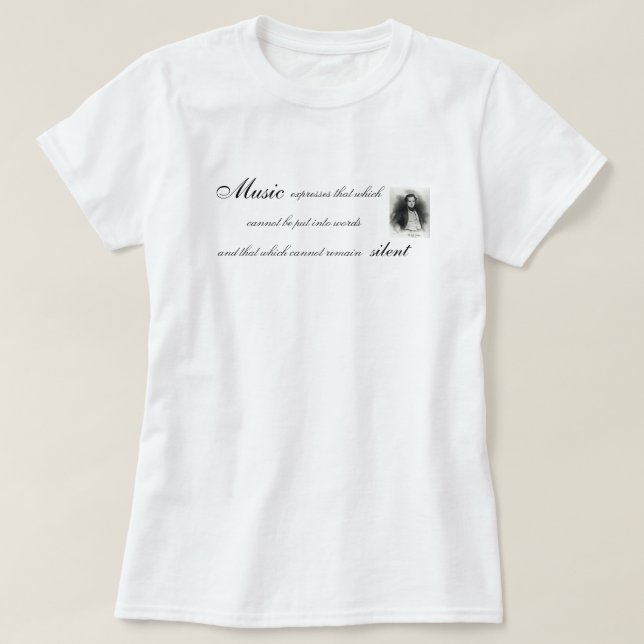 T-shirt Express de musique ce qui ne peut pas être mis (Design devant)