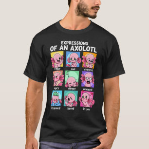T-shirt Expressions D'Un Axolotl Moods Mexicain Marche F