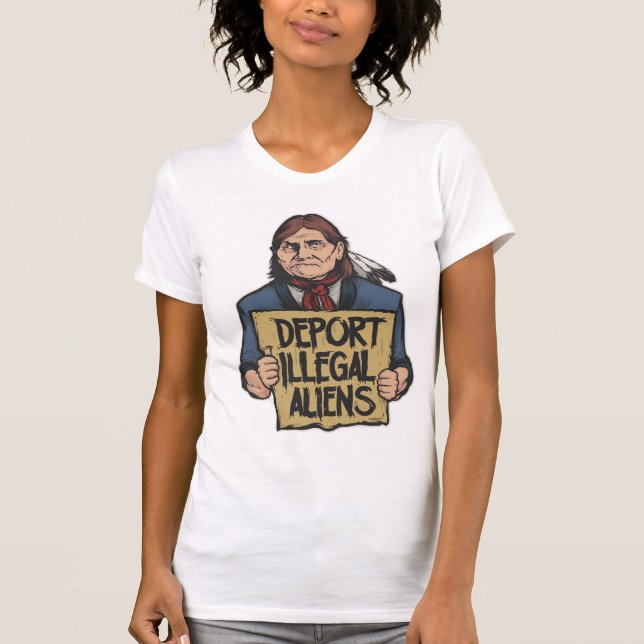 T-shirt Expulsez la chemise d'immigrés clandestins (Devant)