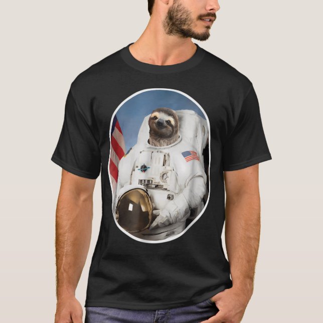 T-shirt Extérieur du cadeau de l'astronaute Sloth (Devant)