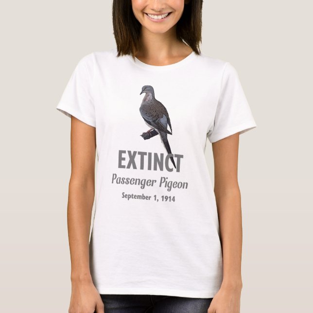 T-shirt Extinction de pigeon passager (Devant)