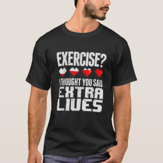 T-shirt Extra Lives Funky Video Game Contrôleur Retro Jeu