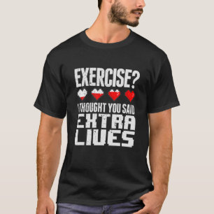 T-shirt Extra Lives Funky Video Game Contrôleur Retro Jeu