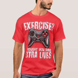 T-shirt Extra Lives Funny Video Game Controller Retro Boy