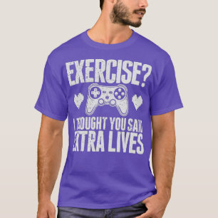 T-shirt Extra Lives Funny Video Game Controller Retro Boy
