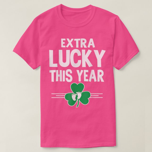 T-shirt Extra Lucky This Year St Patrick Day Pregnancy An (Design devant)