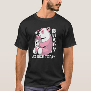 T-shirt Extra No Rice Today Panda Pun Lait fraise