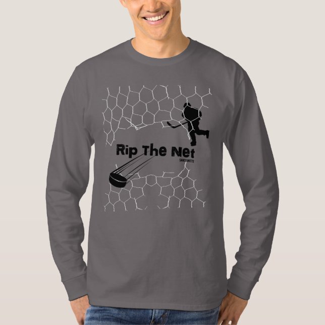 T-shirt Extraire le joueur de hockey sur Internet (Devant)