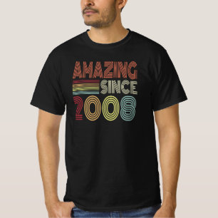 T-shirt Extraordinaire Depuis 2008 Retro Né En 2008 Annive
