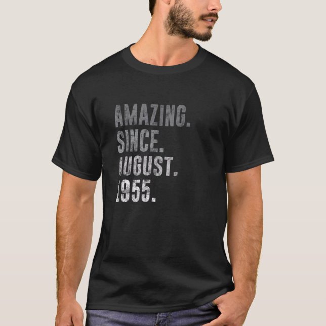 T-shirt Extraordinaire depuis août 1955 67e anniversaire V (Devant)