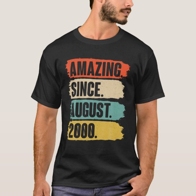 T-shirt Extraordinaire Depuis Août 2000 Anniversaire - Don (Devant)